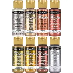 DecoArt&reg; Dazzling Metallics&trade; 8 Color Acrylic Paint Bundle
