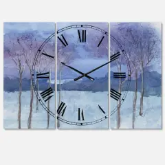 Designart 'Evening Serenade Ii Traditional Multipanel Wall Clock