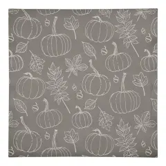 Gray Fall Pattern Cotton Twill Napkin