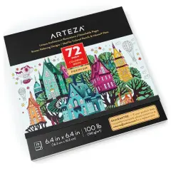 Arteza&reg; 6.4" x 6.4" Architecture Coloring Book