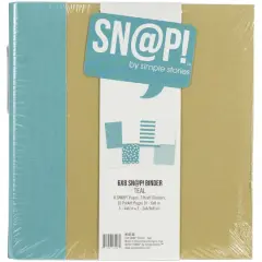 Simple Stories Sn@p!&trade; Binder, 6" x 8" Teal