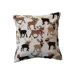 Hello Honey&reg; 20" Reindeer with Scarves Accent Pillow