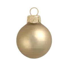 Whitehurst 28ct. 2" Matte Glass Ball Ornaments Gold