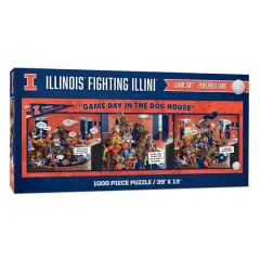College Game Day in the Dog House 1,000 Piece Puzzle Illinois Fighting Illini
