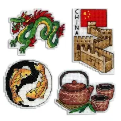 MP Studia China Magnets Plastic Canvas Counted Cross Stitch Kit