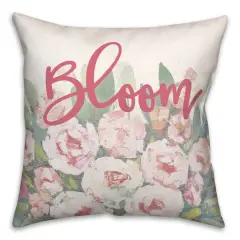 Pink Blooms Throw Pillow