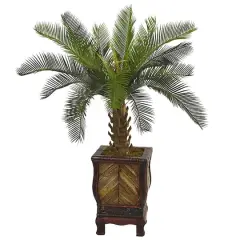 3ft. Cycas Palm Tree in Wood Planter