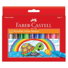 Faber-Castell 12 Color Broadline Jumbo Markers