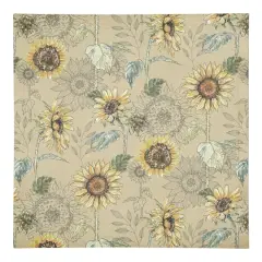 Sunflower Pattern Cotton Twill Napkin Yellow