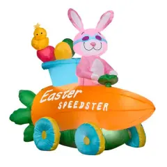 4.5ft. Airblown&reg; Inflatable Bunny in Easter Speedster