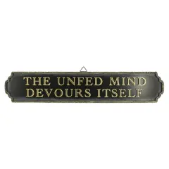 24" Black Unfed Mind Wall Sign by Ashland&reg;