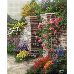 Diamond Dotz&reg; Intermediate Level Thomas Kinkade The Rose Garden Diamond Painting Kit