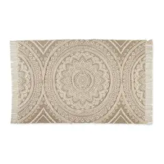 DII&reg; Printed Natural Hand-Loomed Shag Rug, 4ft. x 6ft. Stone