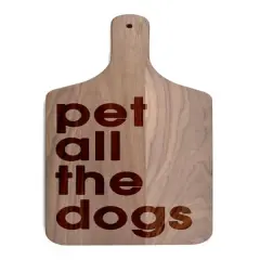 Pet All the Dogs 8" x 17" Walnut Paddle Cutting Board