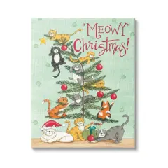 Stupell Industries Meowy Christmas Cats Canvas Wall Art