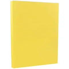 JAM Paper 8.5'' x 11'' 67lb. Vellum Bristol Cardstock, 50 Sheets Yellow