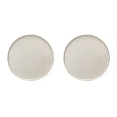 Hello Honey&reg; 10.25" Cream Speckled Glaze Stoneware Plate, 2ct.