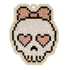 Wizardi Diamond Painting Kit Cute Skull