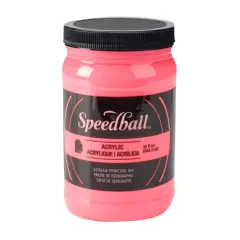 Speedball&reg; Acrylic Screen Printing Ink, 32oz. Fluorescent Hot Pink