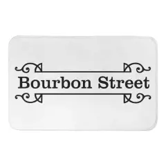 Mardi Gras Bourbon Street Sign Bath Mat