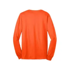 Port & Company&reg; Long Sleeve Tall Core Blend T-Shirt Safety Orange
