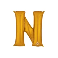 32" Gold Letter Foil Balloon N