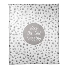 Keep the Tail Wagging 50" x 60" Coral Fleece Blanket