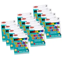 Charles Leonard Creative Arts&trade; Washable Assorted Colors Broad Tip Markers, 12 Packs of 8
