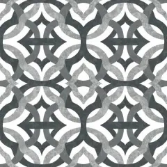RoomMates Tipton Peel & Stick Wallpaper Gray and White