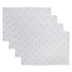 DII&reg; Reversible Polka Dot Placemat(Set of 4) Metallic Silver/White