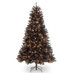 7 ft. Pre-Lit North Valley&reg; Black Spruce Artificial Christmas Tree, Clear Lights