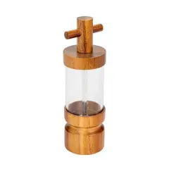 Hello Honey&reg; 7" Natural Acacia Wood & Acrylic Salt & Pepper Mill