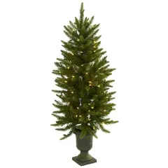 4ft. Pre-Lit Artificial Christmas Tree, Clear LED Lights