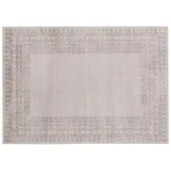 Taupe Geometric Border Print Washable Area Rug by Ashland&reg;