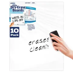 ArtSkills&reg; 10 Pack 22" x 28" Poster & Presentation Dry Erase Foam Board