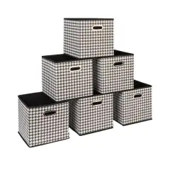 Household Essentials Square Storage Bin Houndstooth
