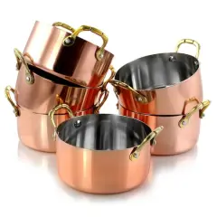 Gibson Home&reg; Rembrandt 4.7'' Copper-Plated Stainless Steel Mini Dutch Oven Set