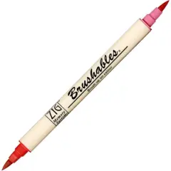 ZIG Memory System&reg; Brushables&reg; Dual-Tip Marker Pure Red
