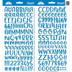 Doodlebug Design Inc.&trade; Abigail&trade; Font Alpha Cardstock Stickers Blue Jean