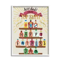 Stupell Industries Dad You're Top Shelf Phrase Framed Giclee Art White
