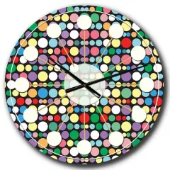 Designart 'Retro Pattern Abstract Design Xii Mid-Century Modern Wall Clock