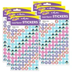 Trend Enterprises&reg; superSpots&reg; Winter Joys Stickers, 6 Packs of 800ct.