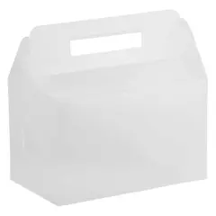 JAM Paper Plastic Lunchbox Clear Grid