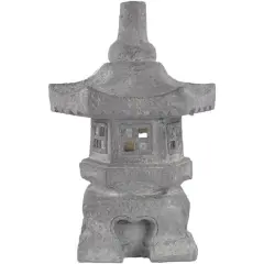 20" Solar Powered LED Pagoda Outdoor Garden Statue