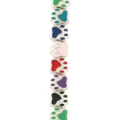 Multicolor Enamel Metal Paw Beads, 10mm by Bead Landing&trade;