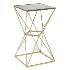 16" Glam Metal Accent Table