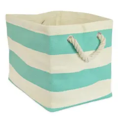 DII&reg; Large Rectangle Stripes Paper Bin Aqua