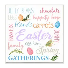 Stupell Industries Festive Easter Activity Sign Patterned Eggs Motif Wall Plaque Art