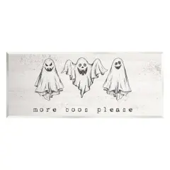 Stupell Industries More Boos Please Scary Ghosts Wall Plaque Art