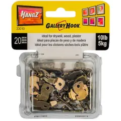 HangZ&trade; 10lb. Gallery Picture Hooks, 20ct.